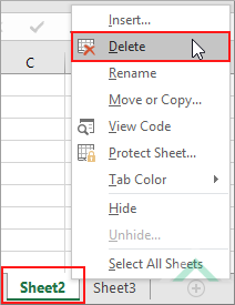 Right-click on a worksheet and select Delete - Excel