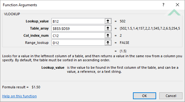 Built-in Excel VLOOKUP Function using links