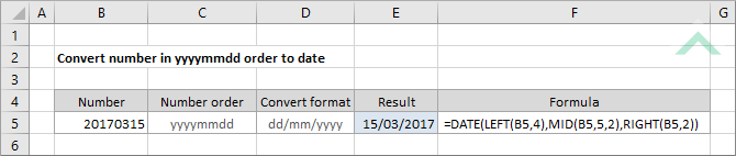 Convert number in yyyymmdd order to date