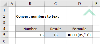 Convert numbers to text