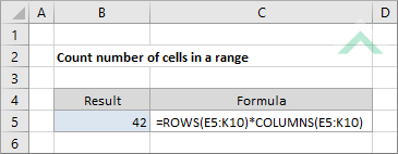 Count number of cells in a range