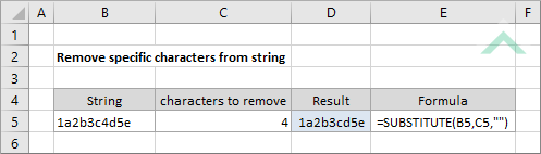 Remove specific characters from string