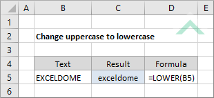 Change uppercase to lowercase