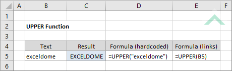 Excel UPPER Function