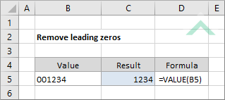 Remove leading zeros