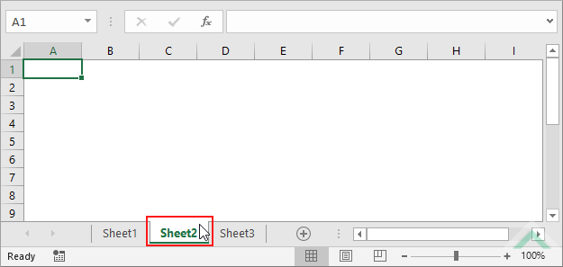 Select a worksheet