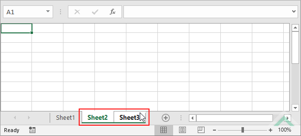 Select multiple sheets