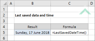 Last saved data and time