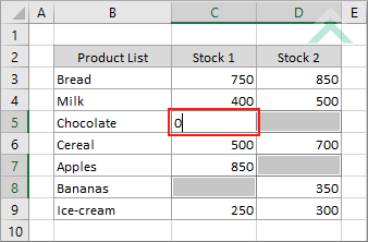 Fill the first selected blank cell with value