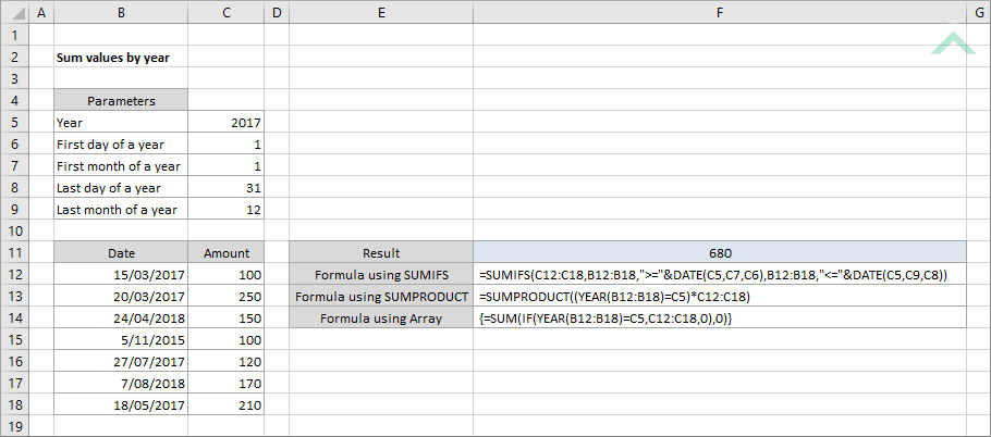 sum-values-by-year-excel-vba
