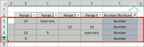 Select entire rows filtered