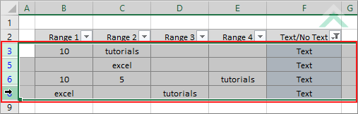 Select entire rows