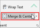 Click Merge & Center