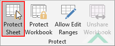 Click Protect Sheet