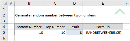 Generate random number between two numbers