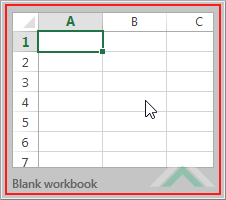 Click on Blank workbook