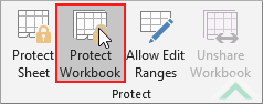 Click Protect Workbook