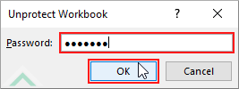 Enter password and click OK