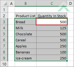 First occurrence of value selected