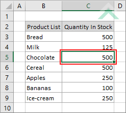 Second occurrence of value selected