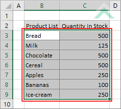 Select range from which to find and select cells with specific value