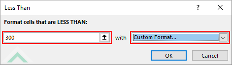 Enter number and select Custom Format
