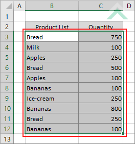 Select range in which to highlight cells of appears at least n times