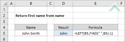 Return First name from name
