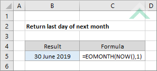 Return last day of next month