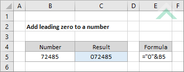 Add leading zero to a number