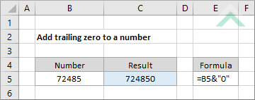 Add trailing zero to a number