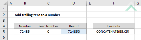 Add trailing zero to a number