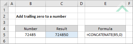 Add trailing zero to a number