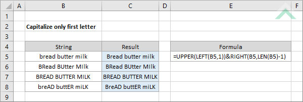 Capitalize only first letter