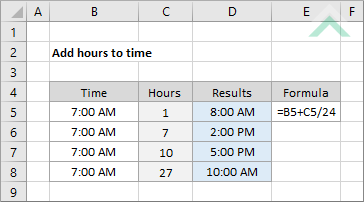 Add hours to time