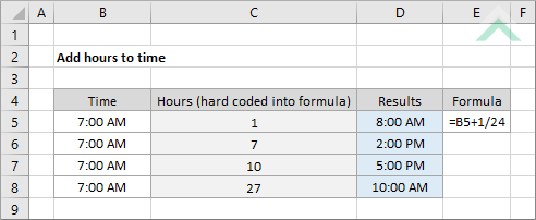 Add hours to time