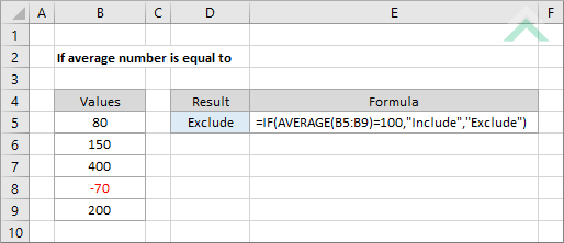 If average number is equal to