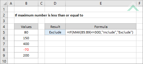 If maximum number is less than or equal to