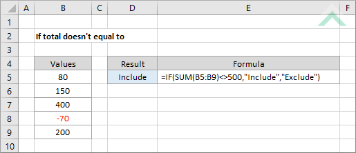 If total doesn't equal to