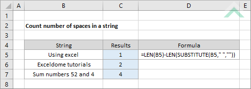 Count number of spaces in a string