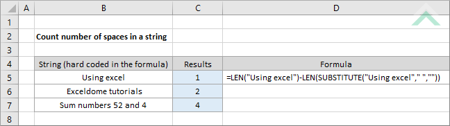 Count number of spaces in a string