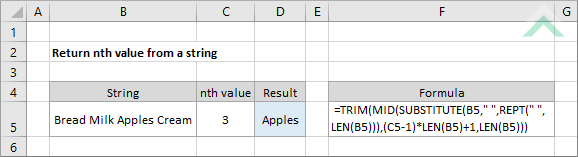 Return nth value from a string
