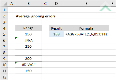 Average ignoring errors