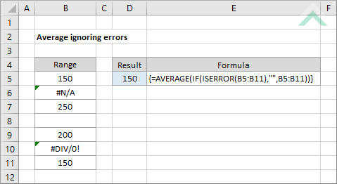 Average ignoring errors