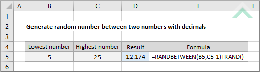 Generate random number between two numbers with decimals